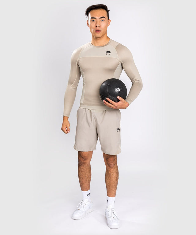 Venum Rashguard G-Fit Air Maniche Lunghe - Sabbia - T-shirt