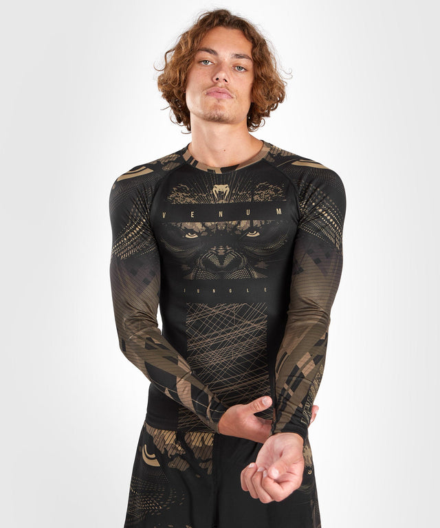 Rashguard Venum Gorilla Jungle Maniche Lunghe – Nero/Marrone