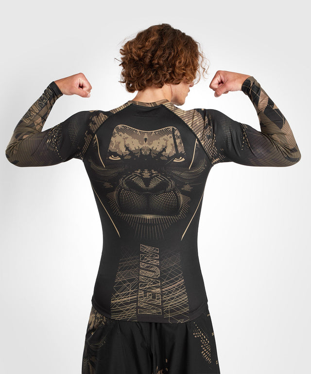 Rashguard Venum Gorilla Jungle Maniche Lunghe – Nero/Marrone